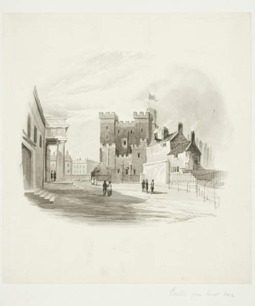 Detail of The Castle from the County Court, Newcastle upon Tyne by John Teasdale