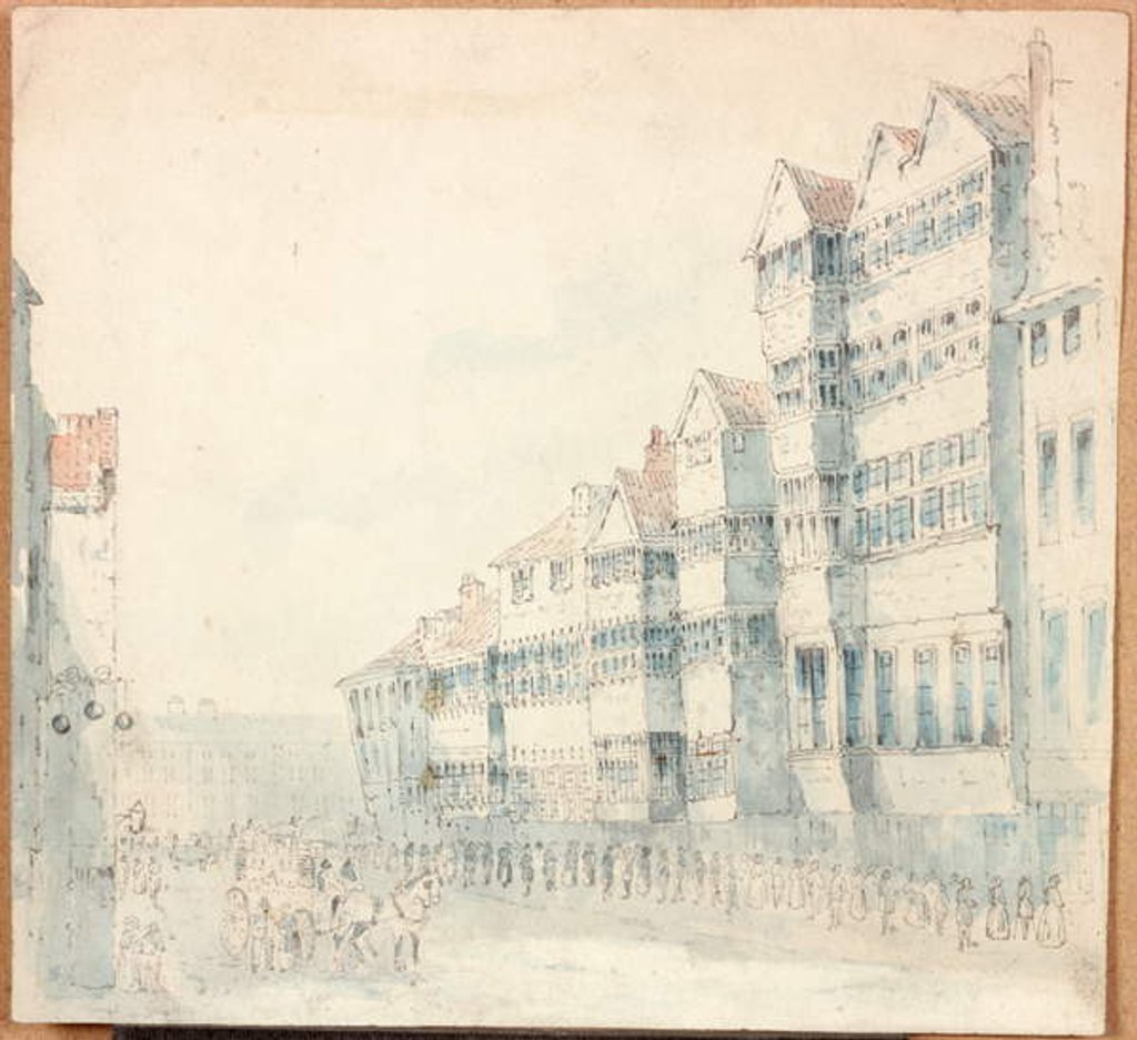 Detail of Street Scene, 1843 by Samuel Bilston