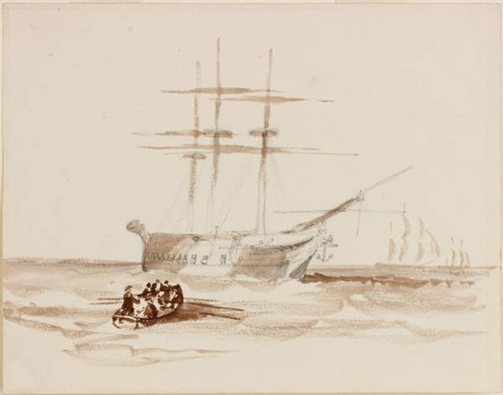 Detail of Compositional Study for a Seascape by John Wilson Carmichael