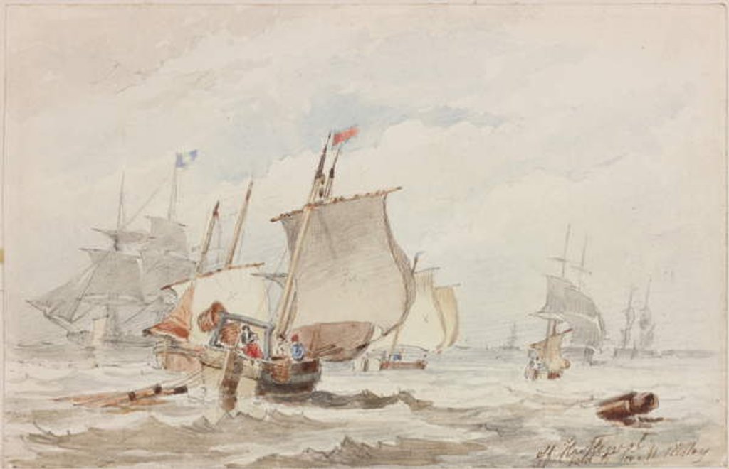 Detail of Off Hartlepool by John Wilson Carmichael