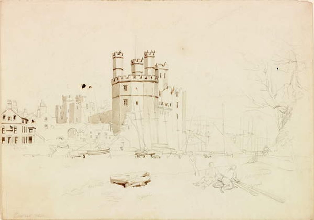 Detail of Caernarvon Castle by John Wilson Carmichael