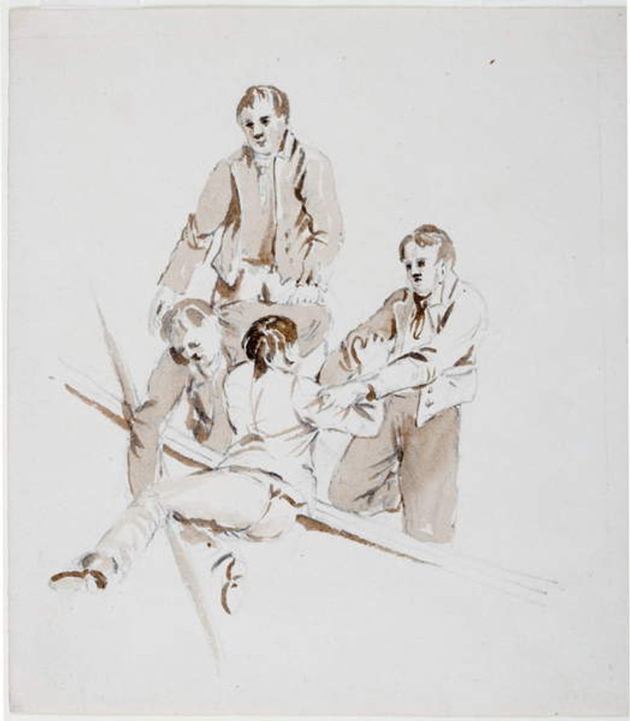 Detail of Study of Sailors by John Wilson Carmichael