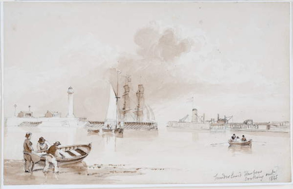 Detail of Sunderland Harbour Looking Out by John Wilson Carmichael