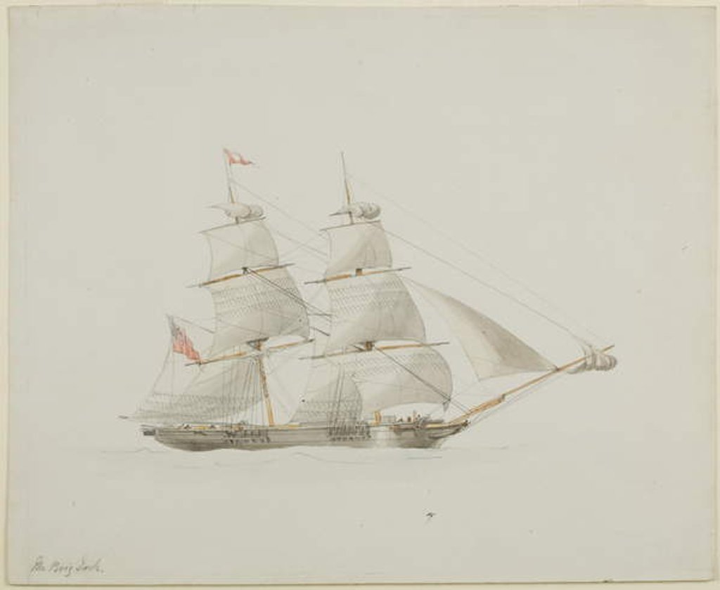 Detail of The Brig Jack by John Wilson Carmichael