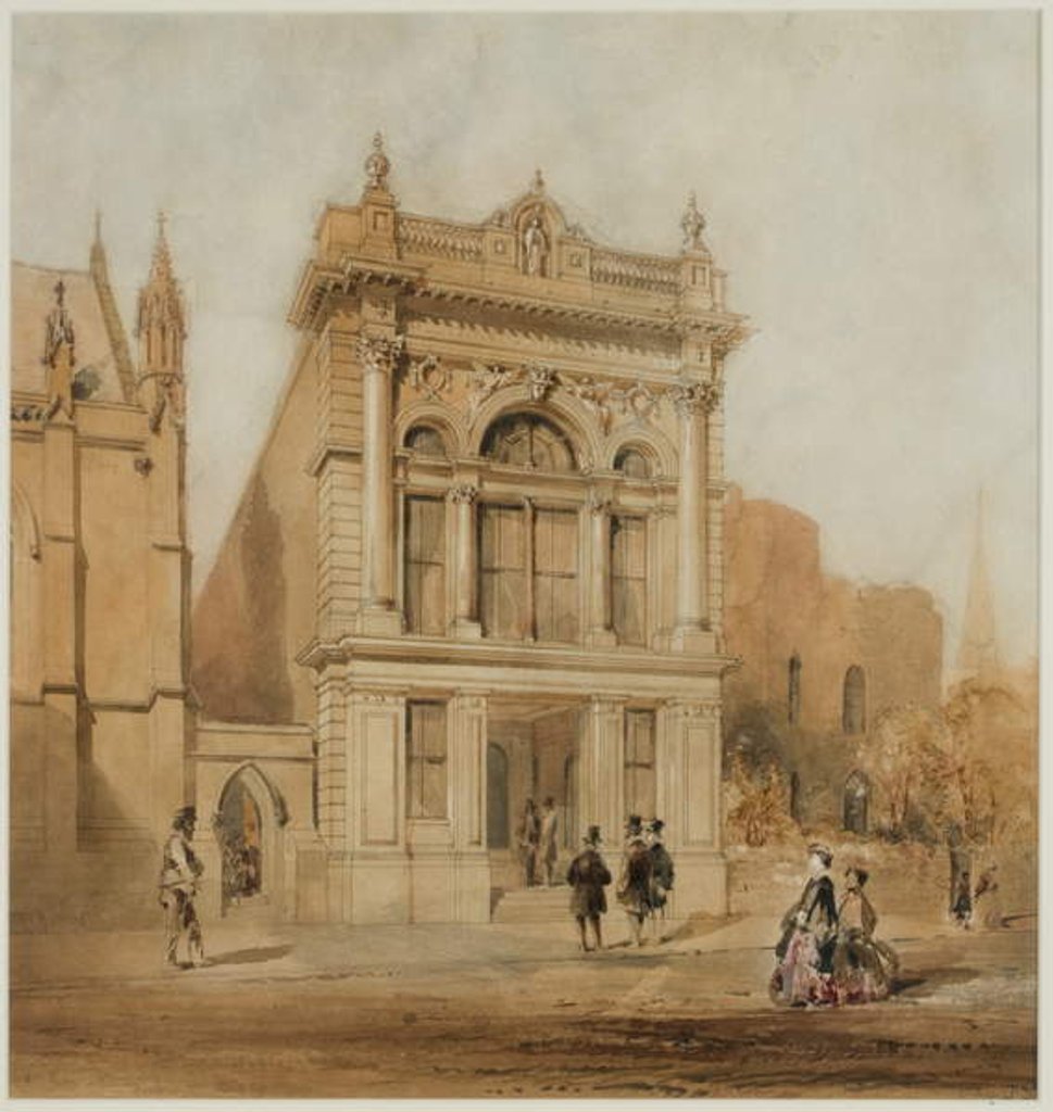 Detail of Design for the Mechanics Institute, Newcastle upon Tyne, 1863 by John Storey