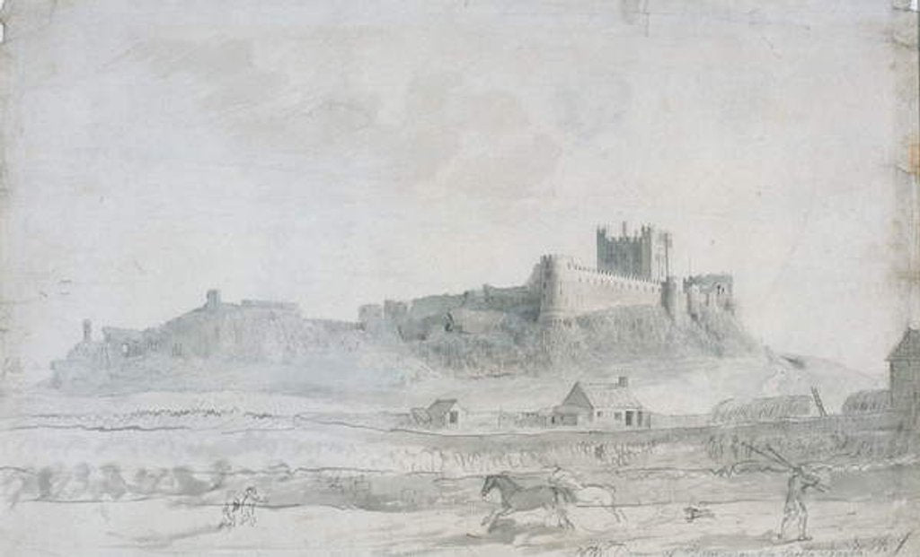 Detail of Bamburgh Castle by Robert Johnson