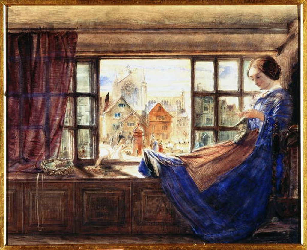 Detail of Hexham Market Place by William Bell Scott