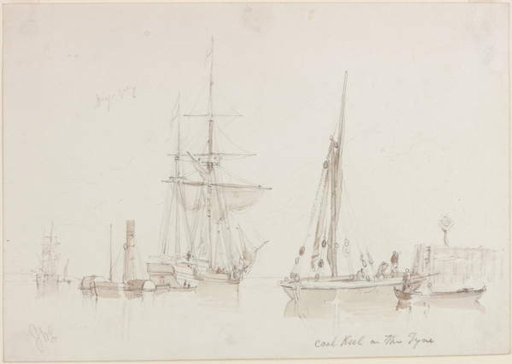 Detail of Coal Keel on the Tyne by John Wilson Carmichael