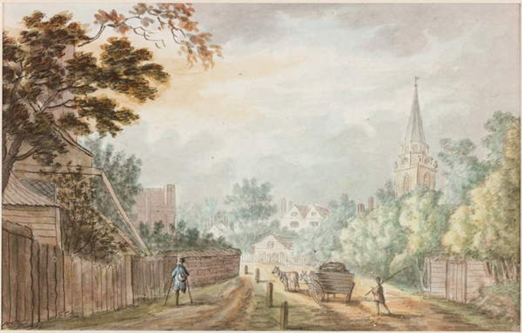 Detail of A View in the Lane near Battersea Fields by William Beilby