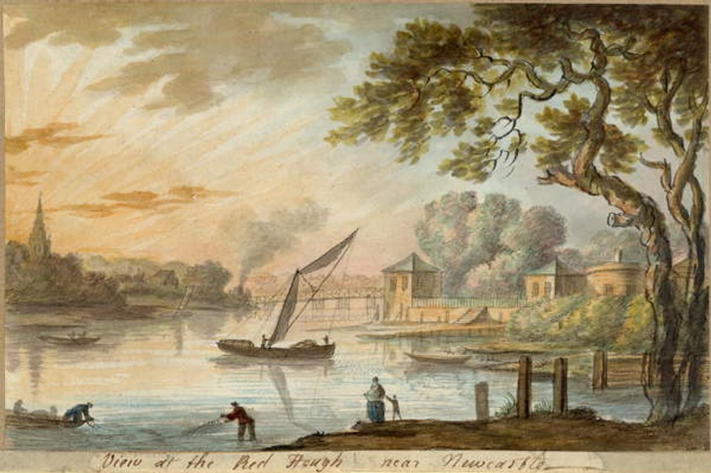 Detail of View of the Red Heugh near Newcastle by William Beilby