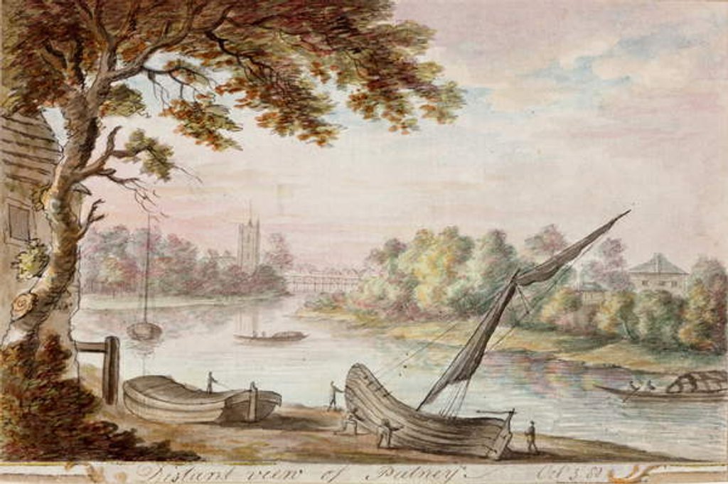 Detail of Distant View of Putney by William Beilby
