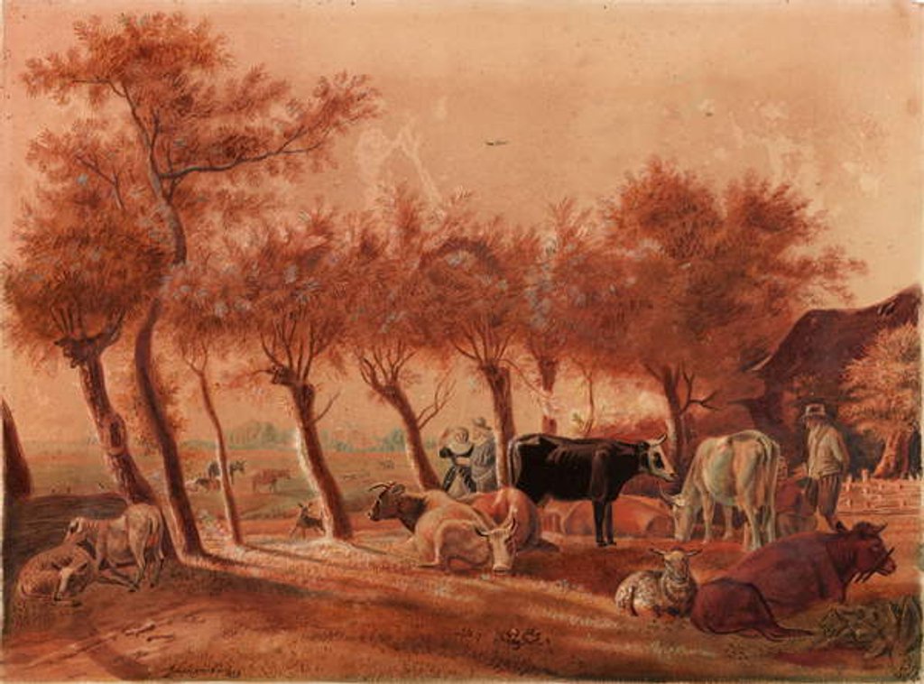 Detail of Pastoral Scene by Joseph Crawhall