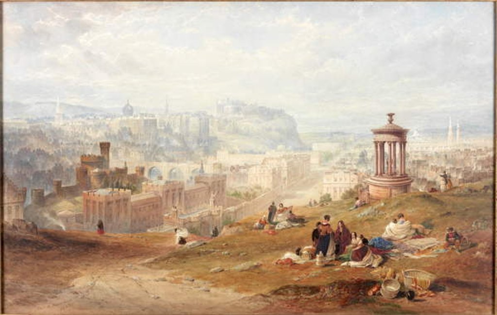 Detail of Edinburgh from Calton Hill by Thomas Miles Richardson