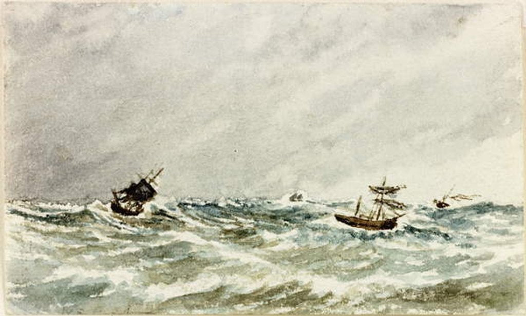 Detail of Storm at Sea off the Tyne by James Henry Cleet
