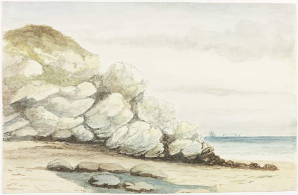 Detail of Durham Coast near Marsden by James Henry Cleet