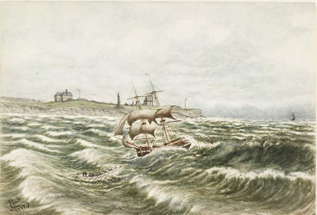 Detail of Rescue off Tynemouth by James Henry Cleet