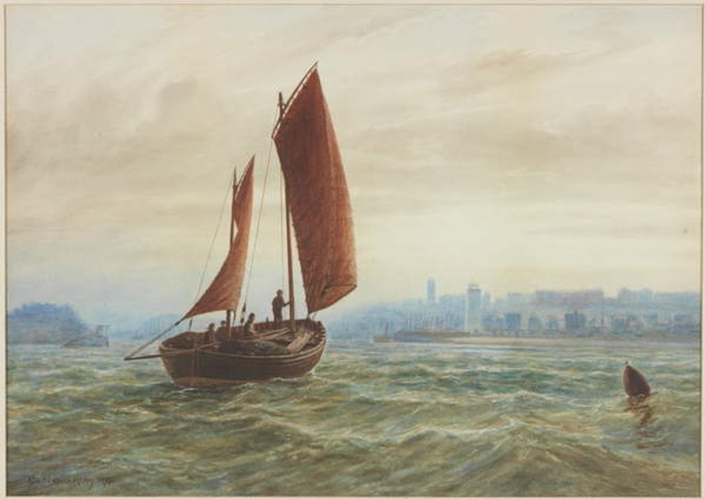 Detail of Off North Shields by Charles Napier Hemy