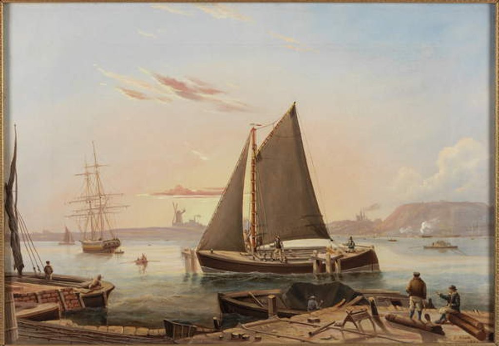 Detail of Tyne Wherry at the Mill Dam by John Scott