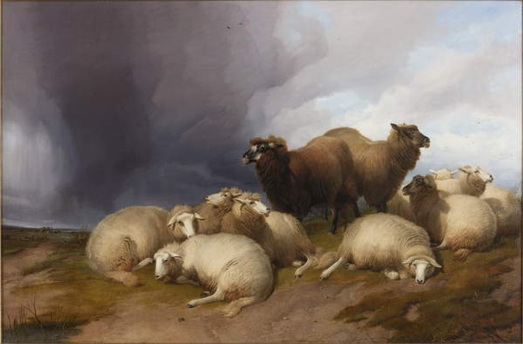 Detail of The Approaching Storm by Thomas Sidney Cooper