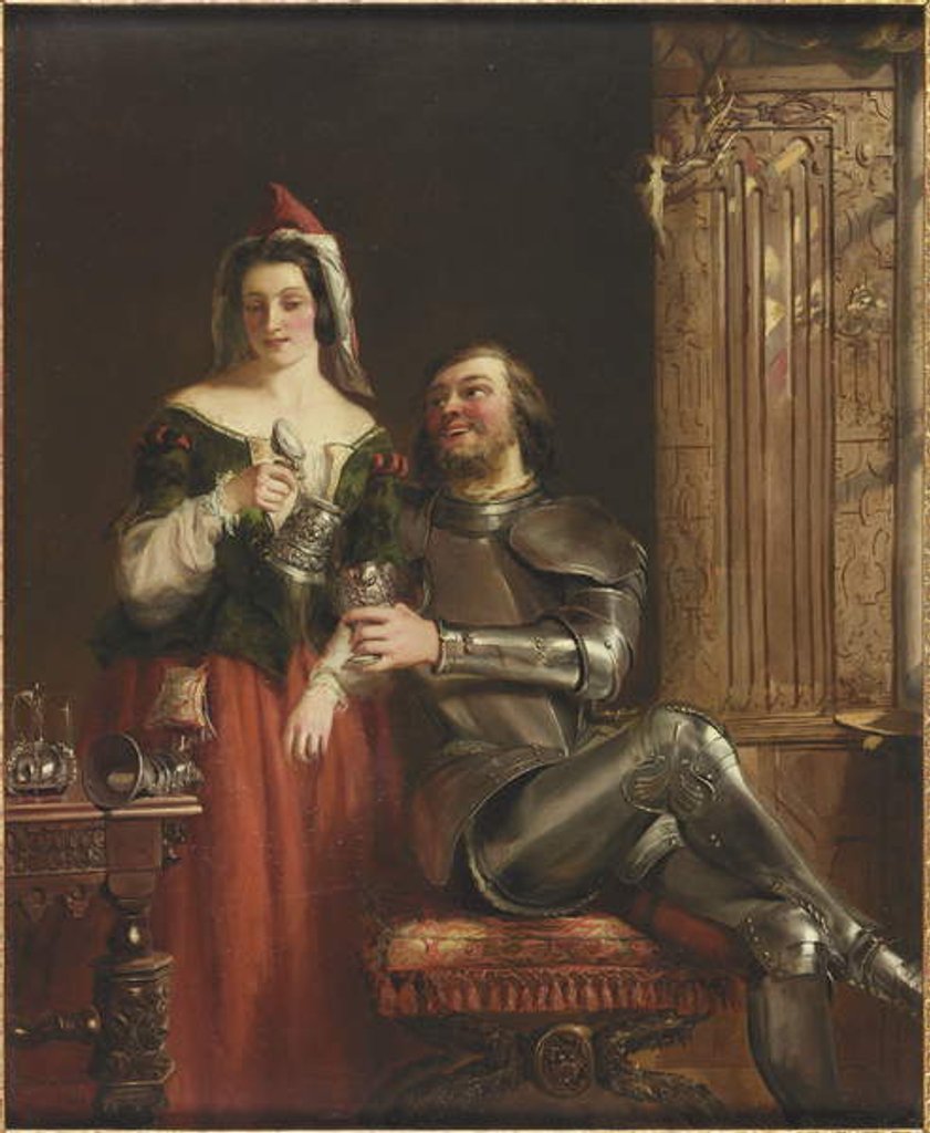 Detail of The Knight and the Maid by William Powell Frith