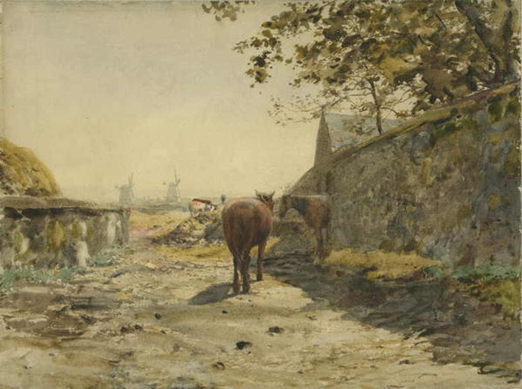 Detail of View of the Barrack Walls on the Leazes, Newcastle upon Tyne by Henry Burdon Richardson