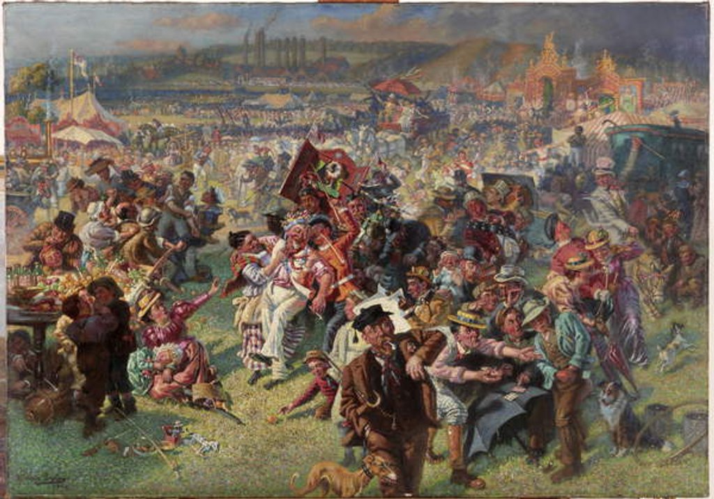Detail of The Blaydon Races - A Study from Life, 1903 by William Irving