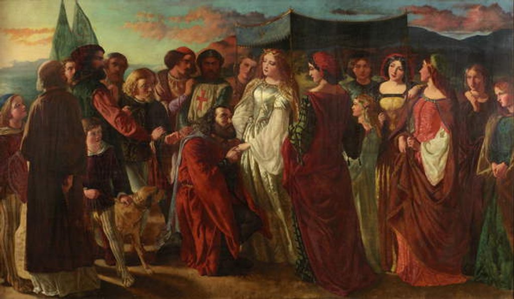 Detail of The Lady's Knight by David Wilkie Wynfield