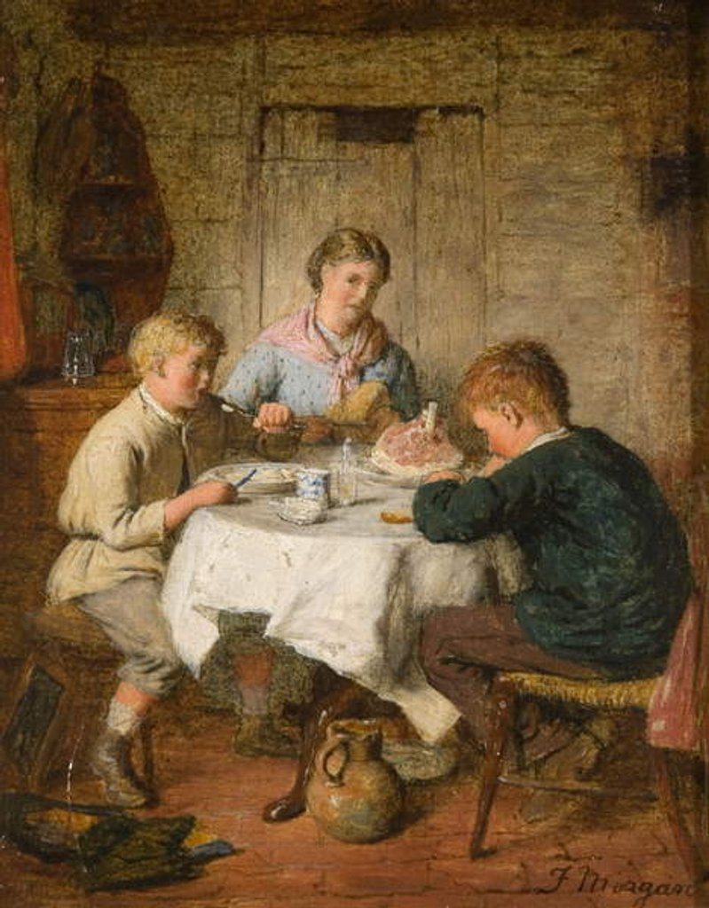 Detail of Dinner Time by Frederick Morgan