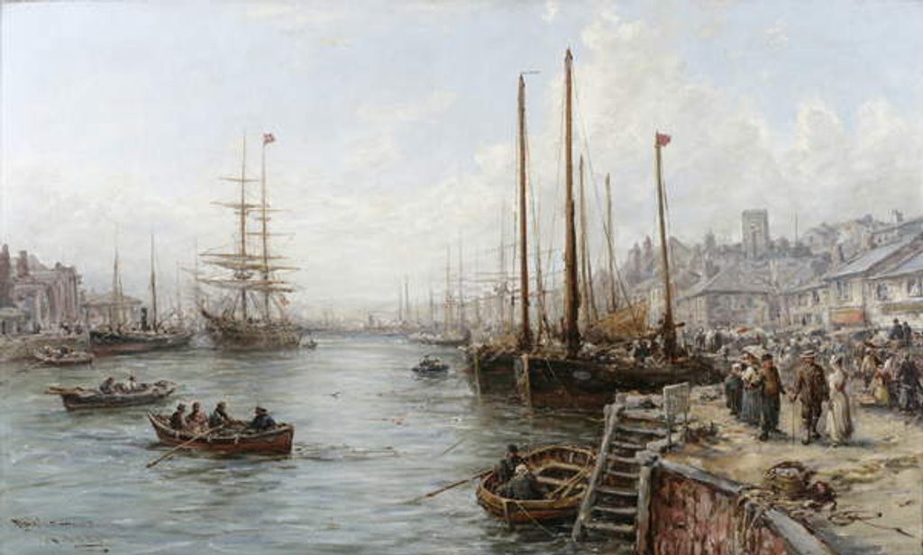 Detail of Douglas Harbour, Isle of Man by William Edward Webb