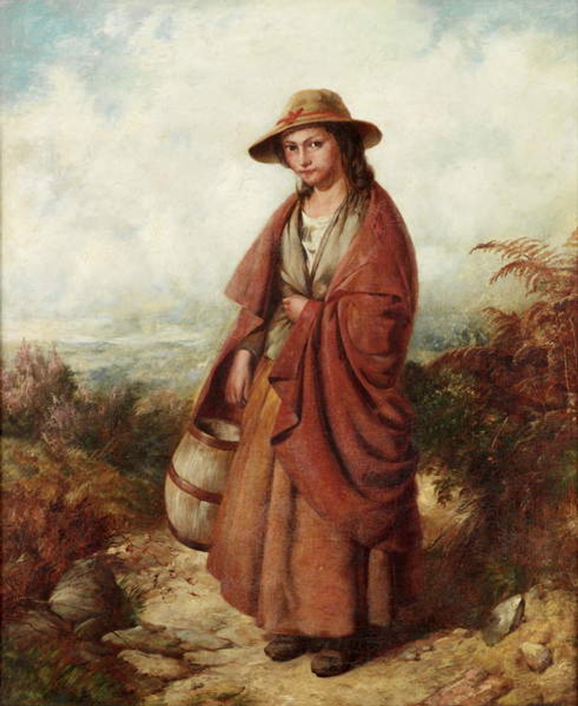 Detail of A Welsh Milkmaid by John Corbould