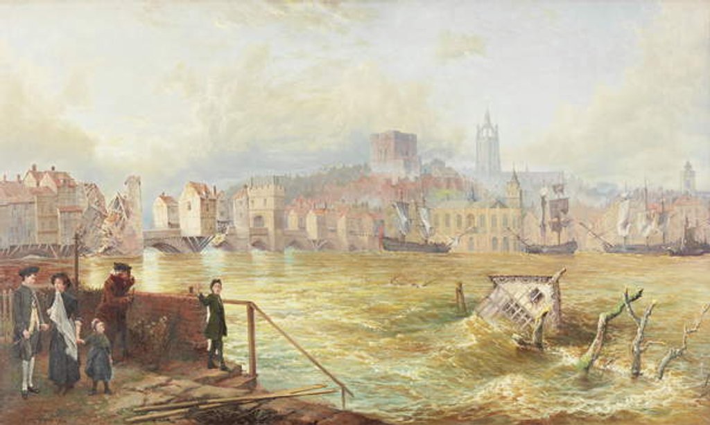 Detail of The Last of the Old Tyne Bridge, 1900 by Wilson Hepple