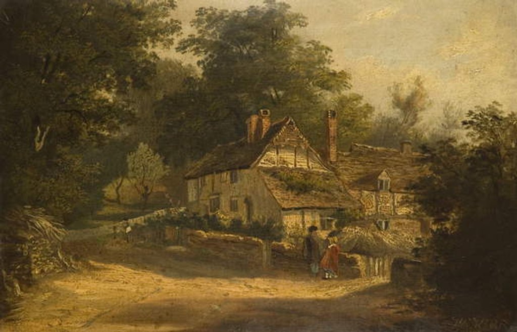 Detail of Old Cottages at Petersfield, 1820 by William Kidd