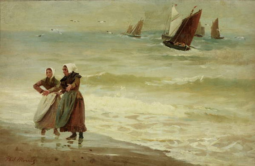 Detail of Beach with Figures by Philip Richard Morris