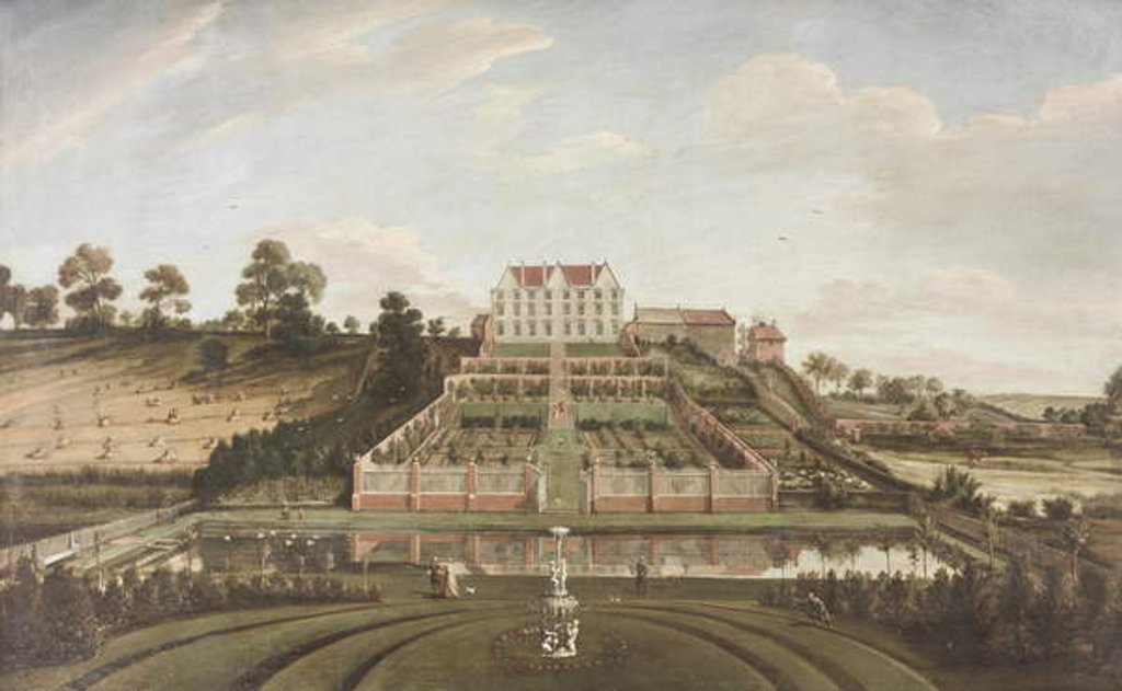 Detail of Dutch Mansion with Garden, 1730 by Johann Baptiste Bouttats