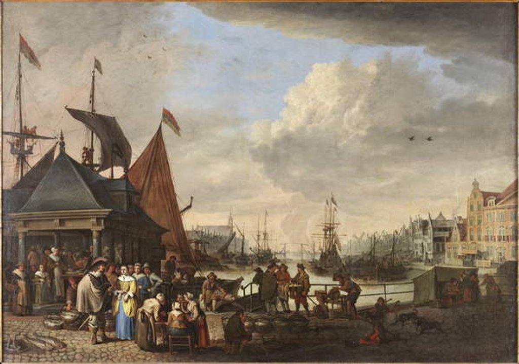 Detail of A Fishmarket by Cornelis Beelt