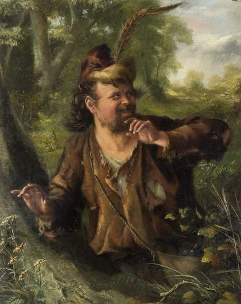 Detail of The Vagrant, 1875 by J. Young