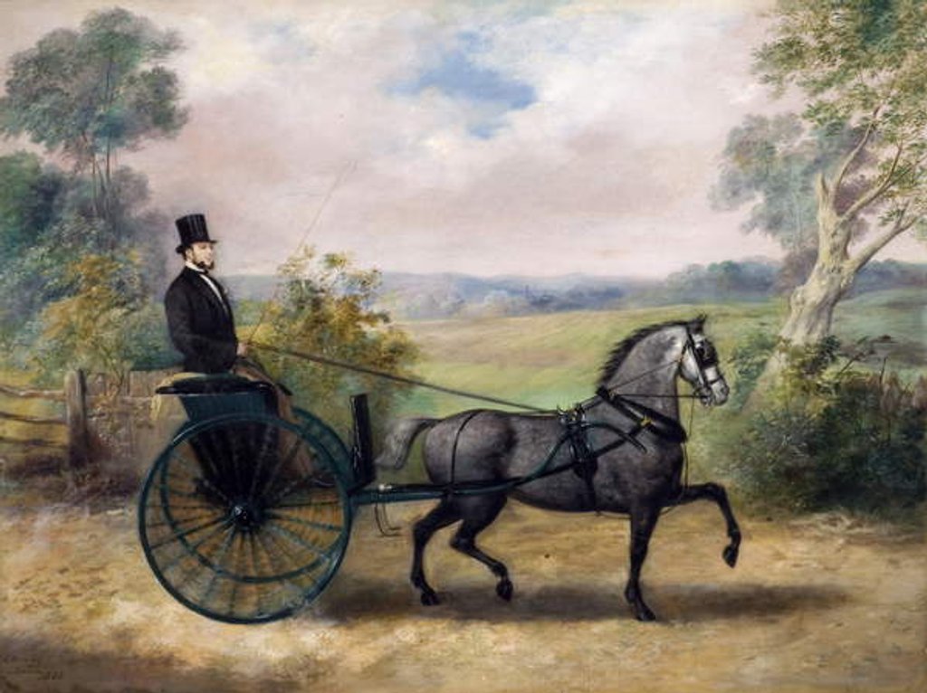 Detail of Man in Gig, 1862 by A. Heaning