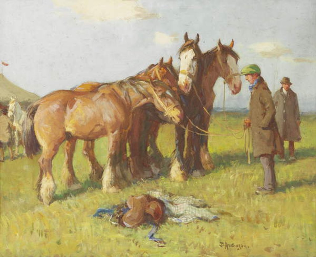 Detail of Cowhill Fair, c.1900-1919 by John Atkinson