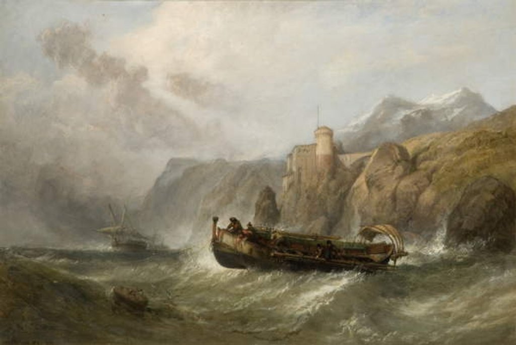 Detail of Coastal Scene, 1862 by William Clarkson Stanfield