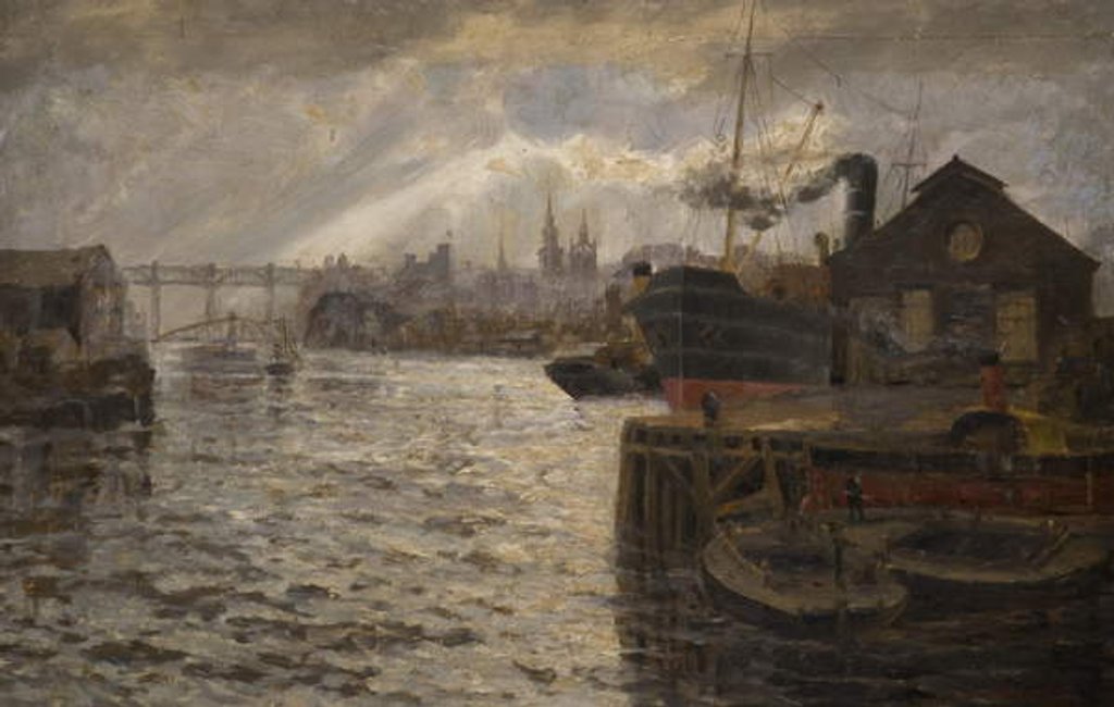 Detail of The Tyne with High Level Bridge, 1920 by Samuel Sykes
