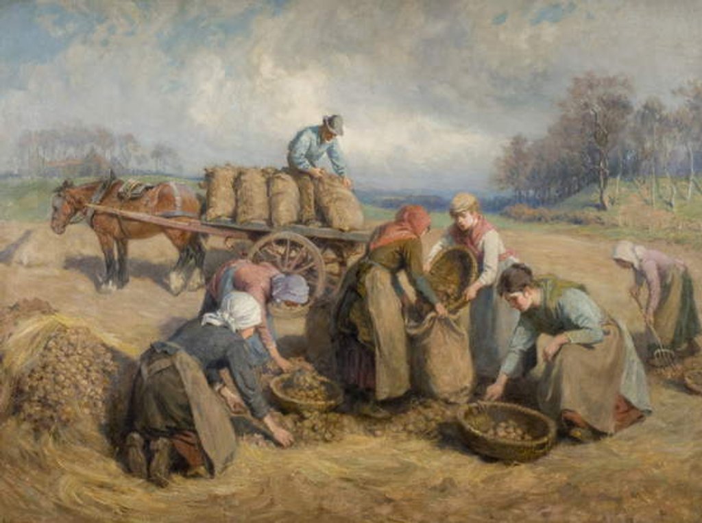 Detail of Potato Gatherers, Northumberland, 1903 by Ralph Hedley