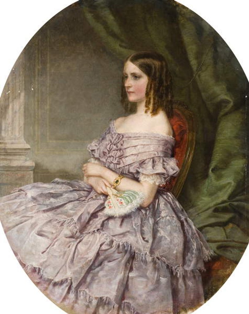 Detail of Lady in Lilac by Charles Wynne Nicholls