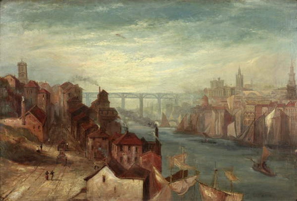 Detail of Newcastle upon Tyne from Gateshead, c.1880 by Thomas Hodgson Liddell
