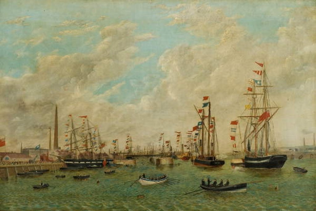 Detail of Opening of Tyne Dock, 3rd March 1859 by John (after) Scott