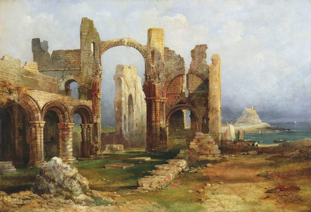 Detail of Lindisfarne Priory, c.1837 by Thomas Miles Richardson