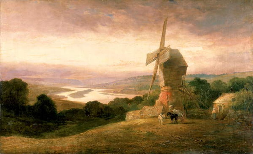 Detail of The Tyne from Windmill Hills, Gateshead, c.1818 by Thomas Miles Richardson