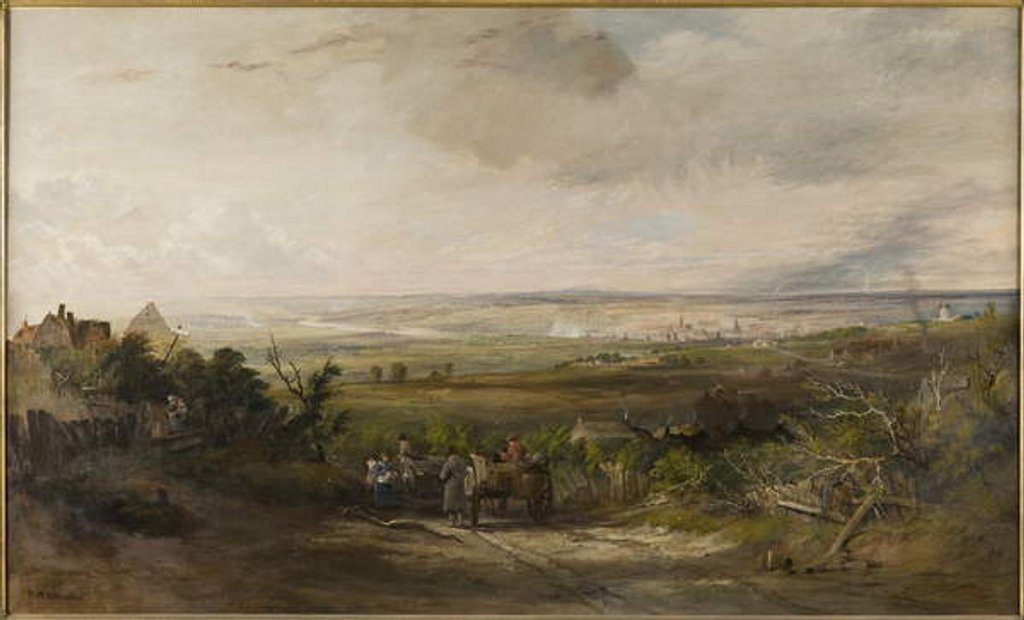 Detail of Newcastle from Gateshead Fell, c.1816 by Thomas Miles Richardson