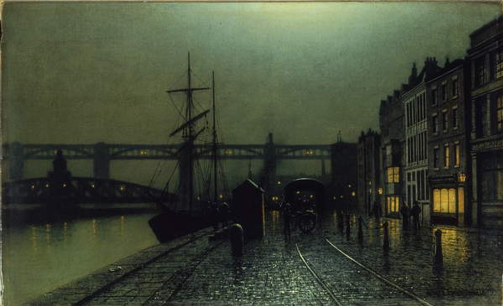 Detail of The Quayside, Newcastle upon Tyne, 1895 by Arthur Grimshaw