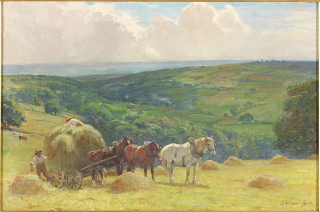 Detail of Haymaking, 1900 by John Atkinson