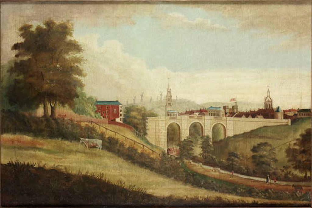 Detail of New Bridge over Pandon Dene, Newcastle upon Tyne, c.1812 by English School